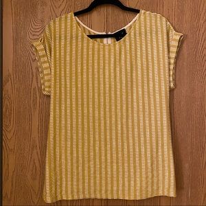 W5 Yellow & White Blouse Top